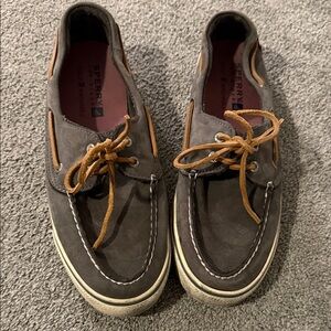 Sperry Women's Gray and Tan Boat Shoes